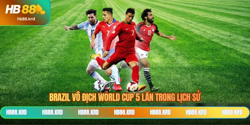 Brazil vô địch World Cup 5 lần trong lịch sử